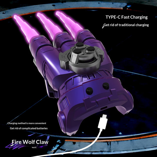Fire Wolf Claw Retractable Light-Up Sound-Playing Rotating Toy